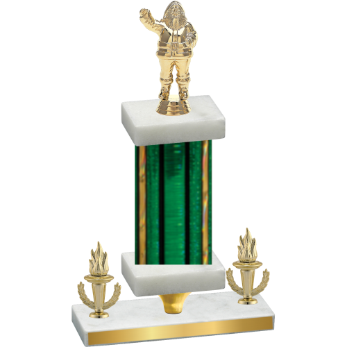 Premium Single Green Glacier Victory Holiday Trophy