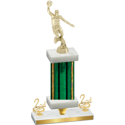 Premium Single Green Glacier Second Place Basketball Trophy