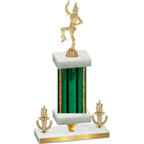 Premium Single Green Glacier Victory Majorette Trophy