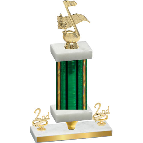 Premium Single Green Glacier Second Place Music Trophy