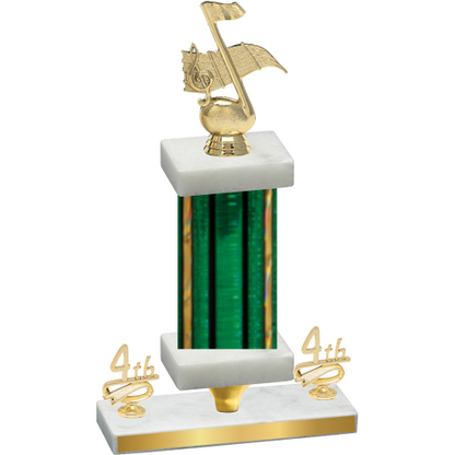 Premium Single Green Glacier Fourth Place Music Trophy