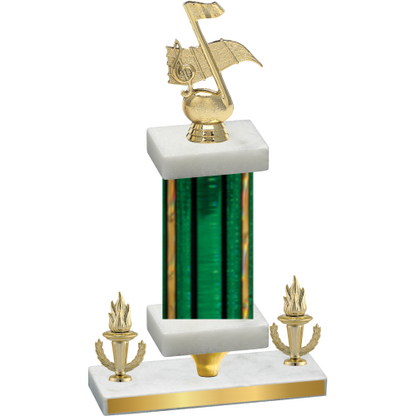 Premium Single Green Glacier Victory Music Trophy