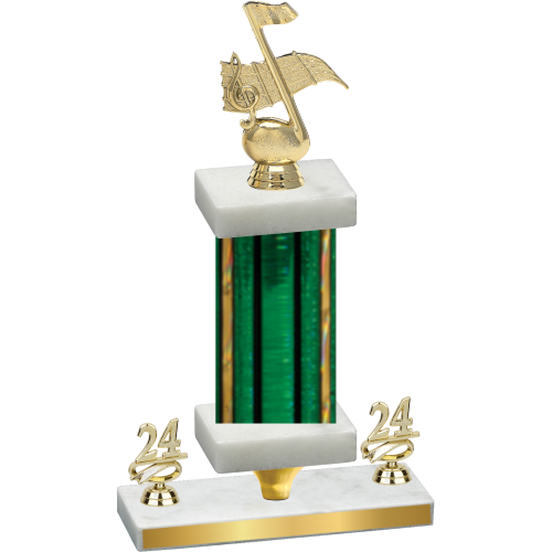 Premium Single Green Glacier Year Music Trophy