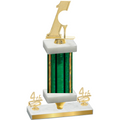 Premium Single Green Glacier Fourth Place Golf Trophy