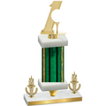 Premium Single Green Glacier Victory Golf Trophy
