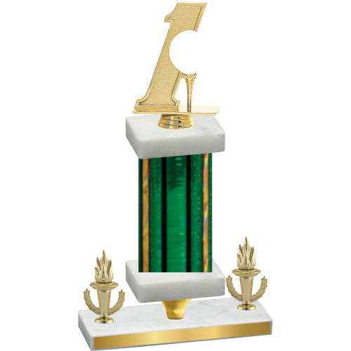 Premium Single Green Glacier Victory Golf Trophy