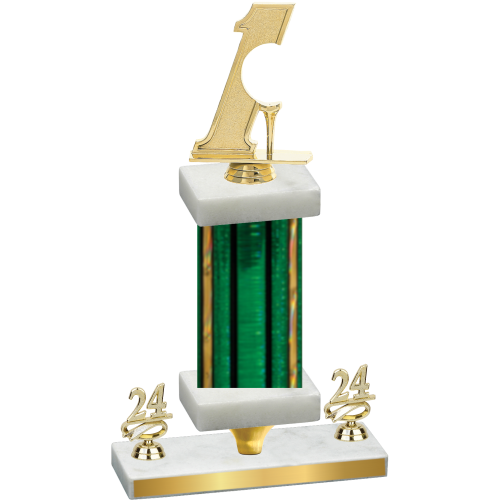 Premium Single Green Glacier Year Golf Trophy