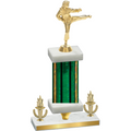 Premium Single Green Glacier Victory Karate Trophy