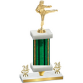 Premium Single Green Glacier Year Karate Trophy