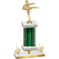 Premium Single Green Glacier First Place Karate Trophy