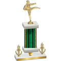 Premium Single Green Glacier Victory Karate Trophy