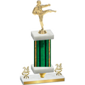Premium Single Green Glacier Year Karate Trophy