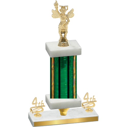 Premium Single Green Glacier Fourth Place Academics Trophy