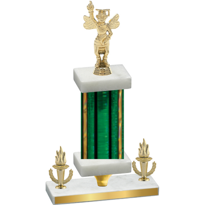 Premium Single Green Glacier Victory Academics Trophy