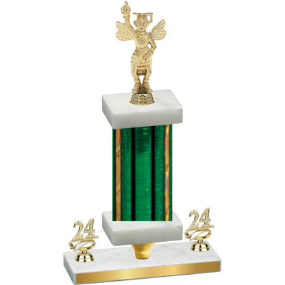 Premium Single Green Glacier Year Academics Trophy