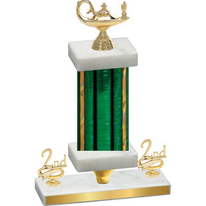 Premium Single Green Glacier Second Place Academics Trophy