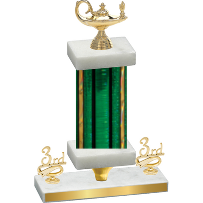 Premium Single Green Glacier Third Place Academics Trophy