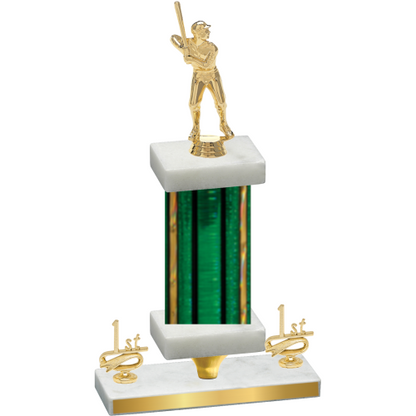 Premium Single Green Glacier First Place Baseball Trophy