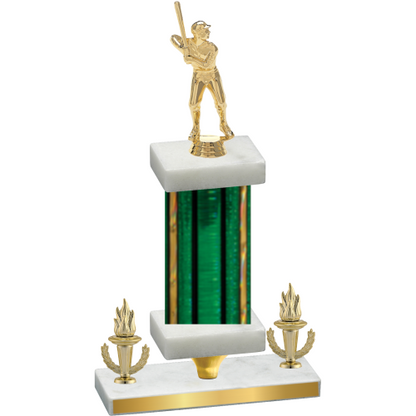 Premium Single Green Glacier Victory Baseball Trophy