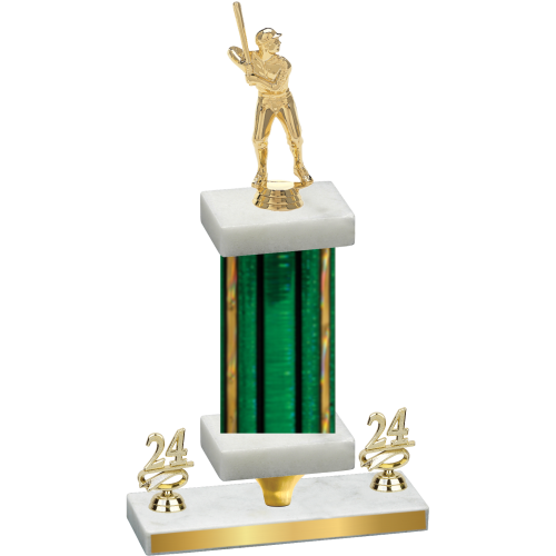 Premium Single Green Glacier Year Baseball Trophy