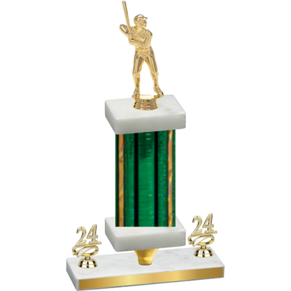 Premium Single Green Glacier Year Baseball Trophy