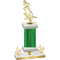 Premium Single Green Carbon Fiber Fourth Place Football Trophy