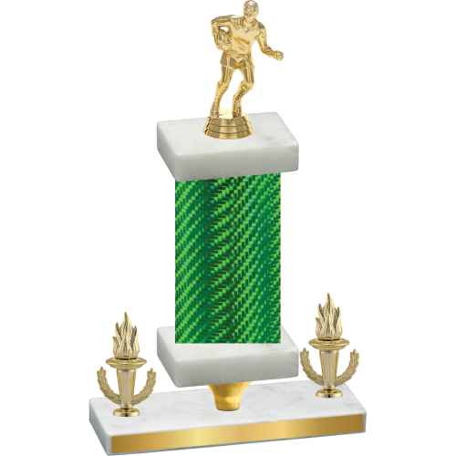 Premium Single Green Carbon Fiber Victory Rugby Trophy