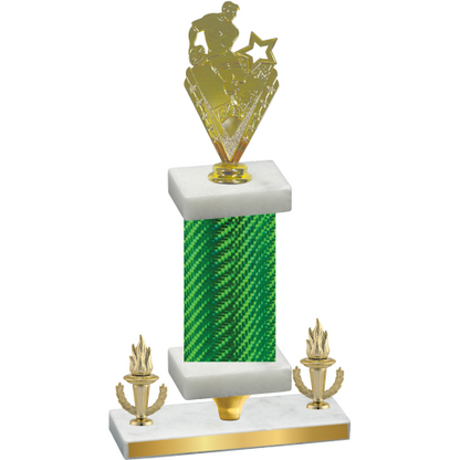 Premium Single Green Carbon Fiber Victory Rugby Trophy