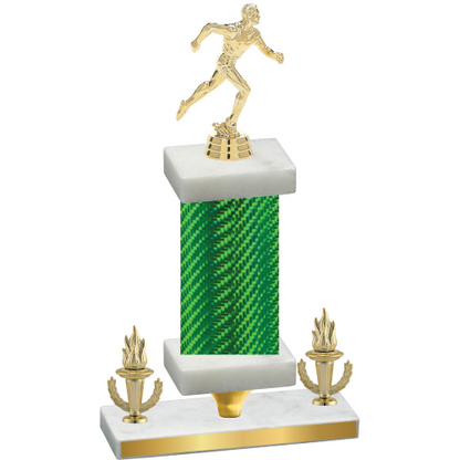 Premium Single Green Carbon Fiber Victory Running Trophy