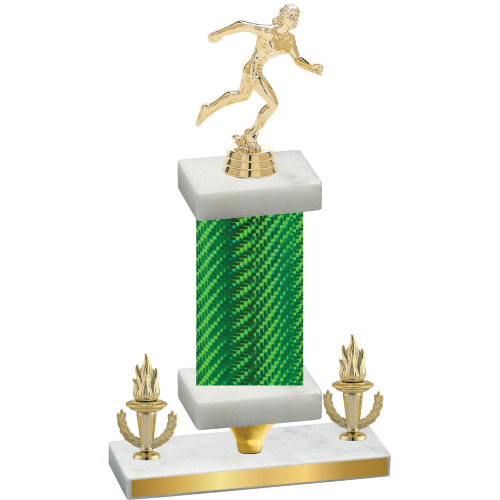 Premium Single Green Carbon Fiber Victory Running Trophy