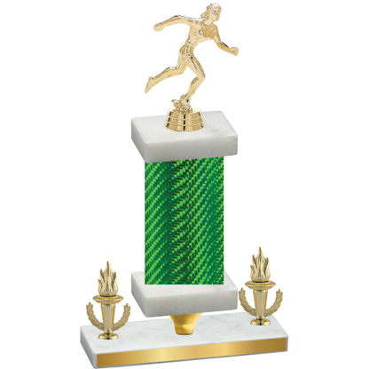 Premium Single Green Carbon Fiber Victory Running Trophy