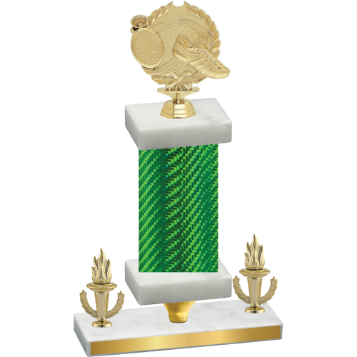 Premium Single Green Carbon Fiber Victory Running Trophy