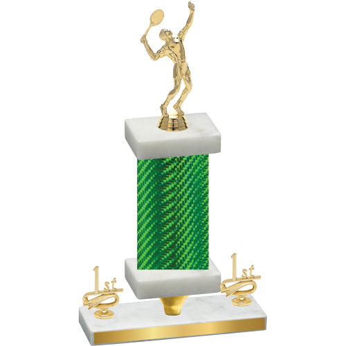 Premium Single Green Carbon Fiber First Place Tennis Trophy
