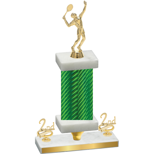 Premium Single Green Carbon Fiber Second Place Tennis Trophy