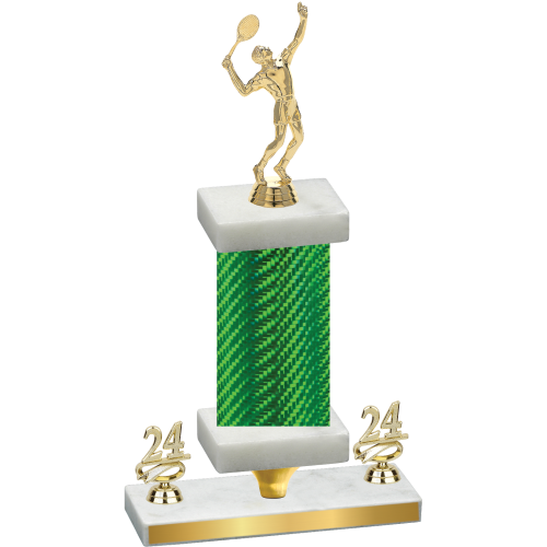Premium Single Green Carbon Fiber Year Tennis Trophy