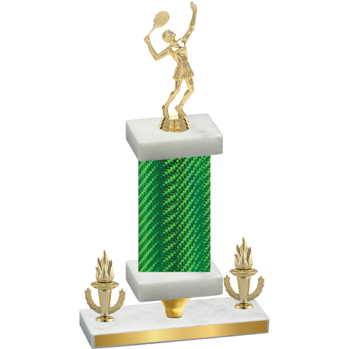 Premium Single Green Carbon Fiber Victory Tennis Trophy