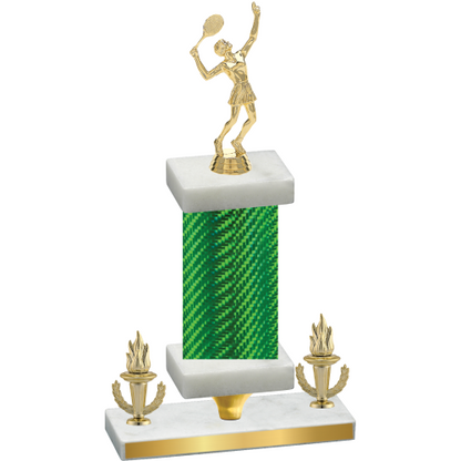 Premium Single Green Carbon Fiber Victory Tennis Trophy