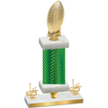 Premium Single Green Carbon Fiber First Place Football Trophy