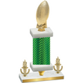 Premium Single Green Carbon Fiber Victory Football Trophy