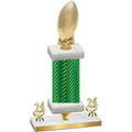 Premium Single Green Carbon Fiber Year Football Trophy