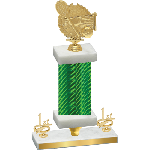 Premium Single Green Carbon Fiber First Place Tennis Trophy