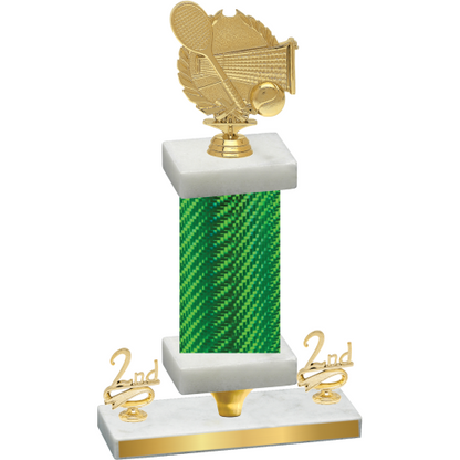 Premium Single Green Carbon Fiber Second Place Tennis Trophy