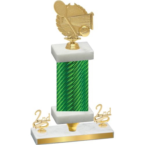 Premium Single Green Carbon Fiber Second Place Tennis Trophy
