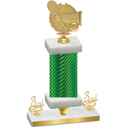 Premium Single Green Carbon Fiber Third Place Tennis Trophy