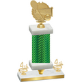 Premium Single Green Carbon Fiber Fourth Place Tennis Trophy