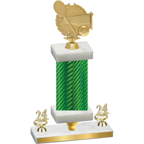 Premium Single Green Carbon Fiber Year Tennis Trophy