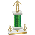 Premium Single Green Carbon Fiber Victory Wrestling Trophy