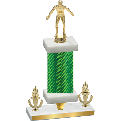 Premium Single Green Carbon Fiber Victory Wrestling Trophy