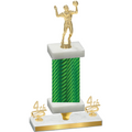 Premium Single Green Carbon Fiber Fourth Place Volleyball Trophy