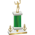 Premium Single Green Carbon Fiber Victory Volleyball Trophy
